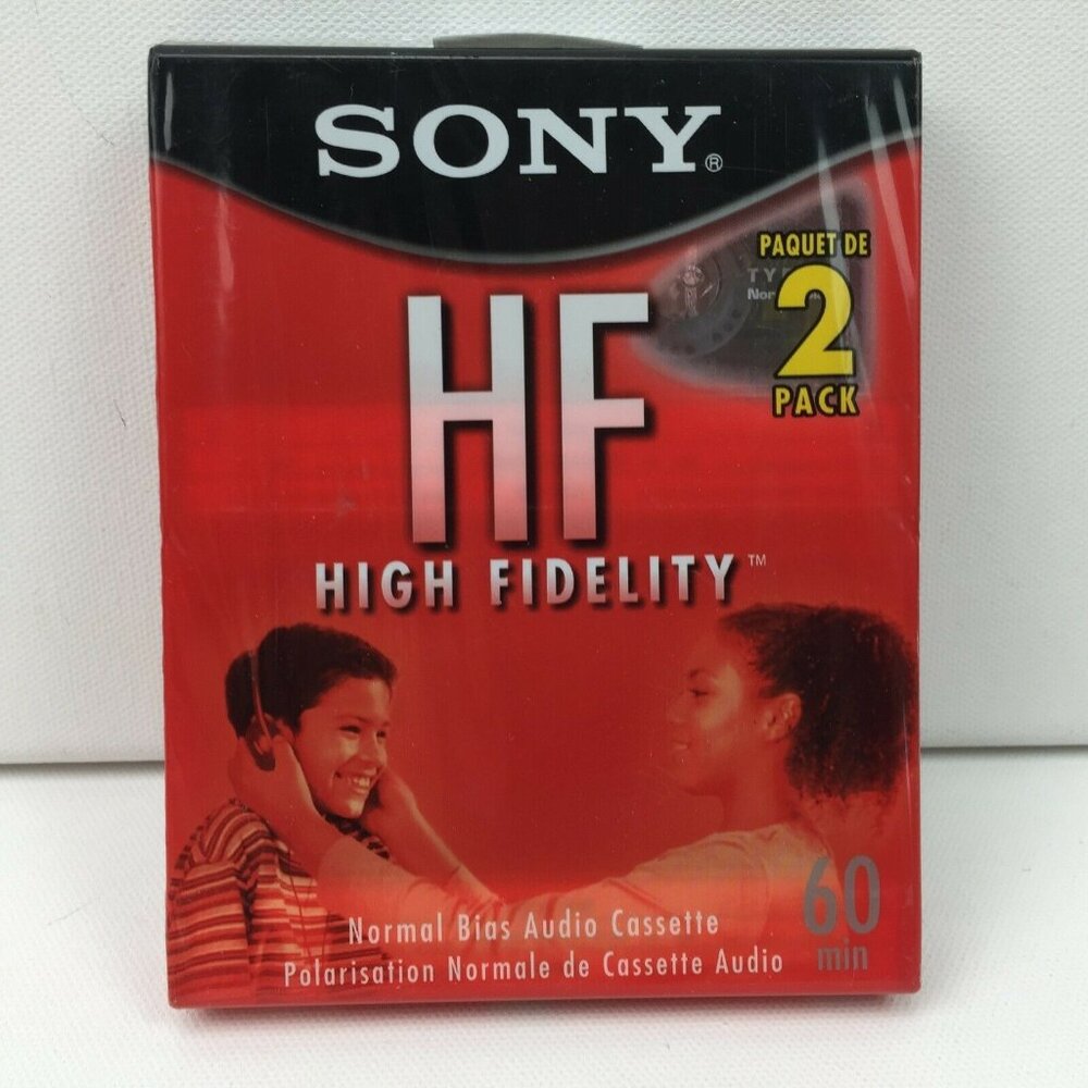 Sony HF 60 Min High Fidelity Normal Bias Audio Cassette 2-Pack For Music & Voice